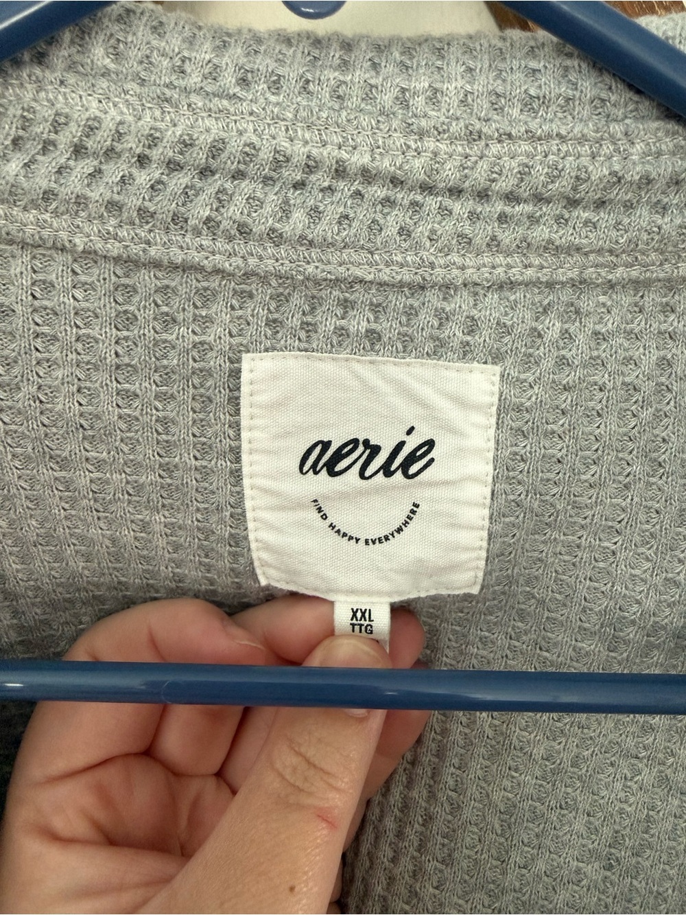 Aerie Lumber Jane Waffle Knit Shacket - Picture 2 of 4